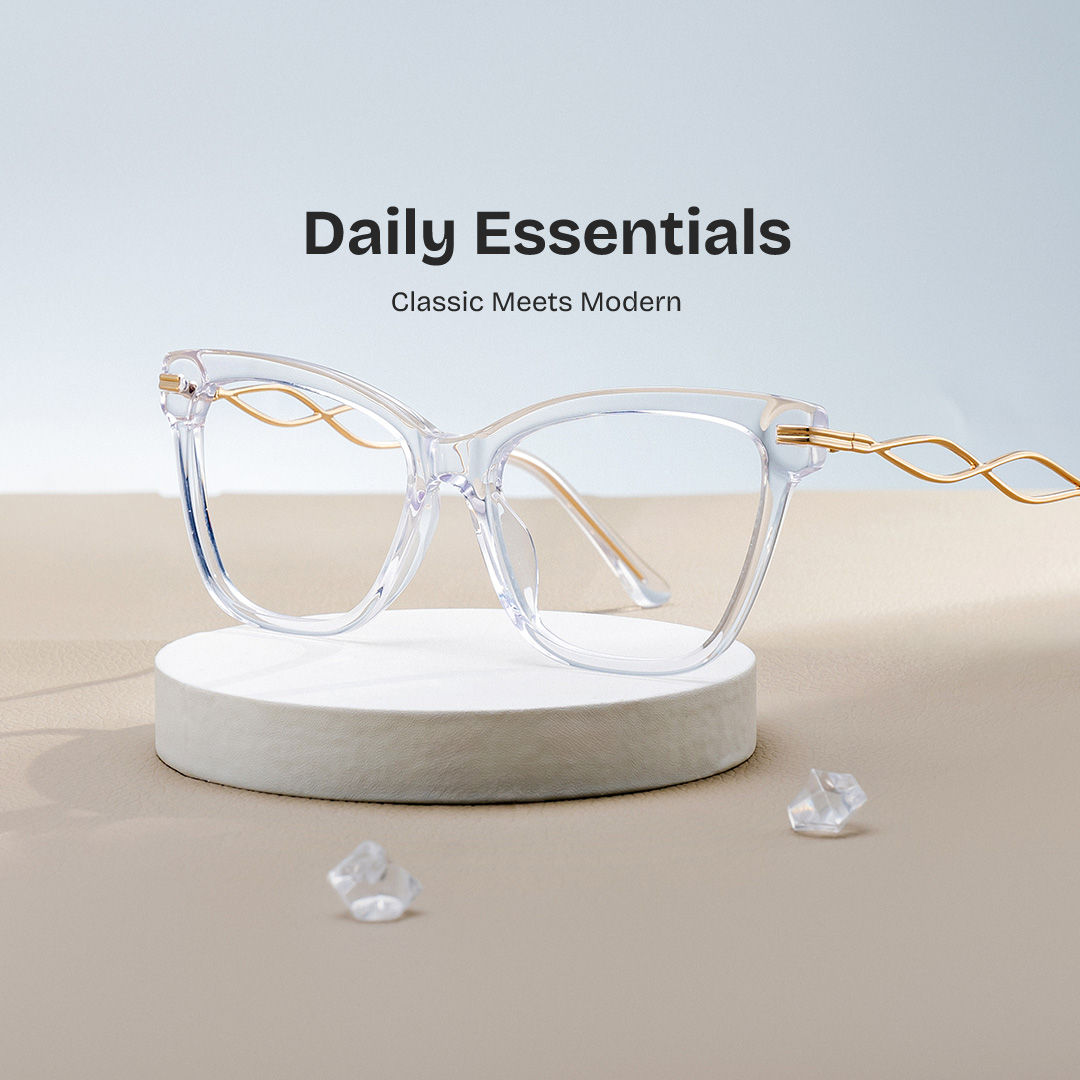 Mason Eyeglasses in Cat eye Crystal Frame | ZEELOOL Canada0