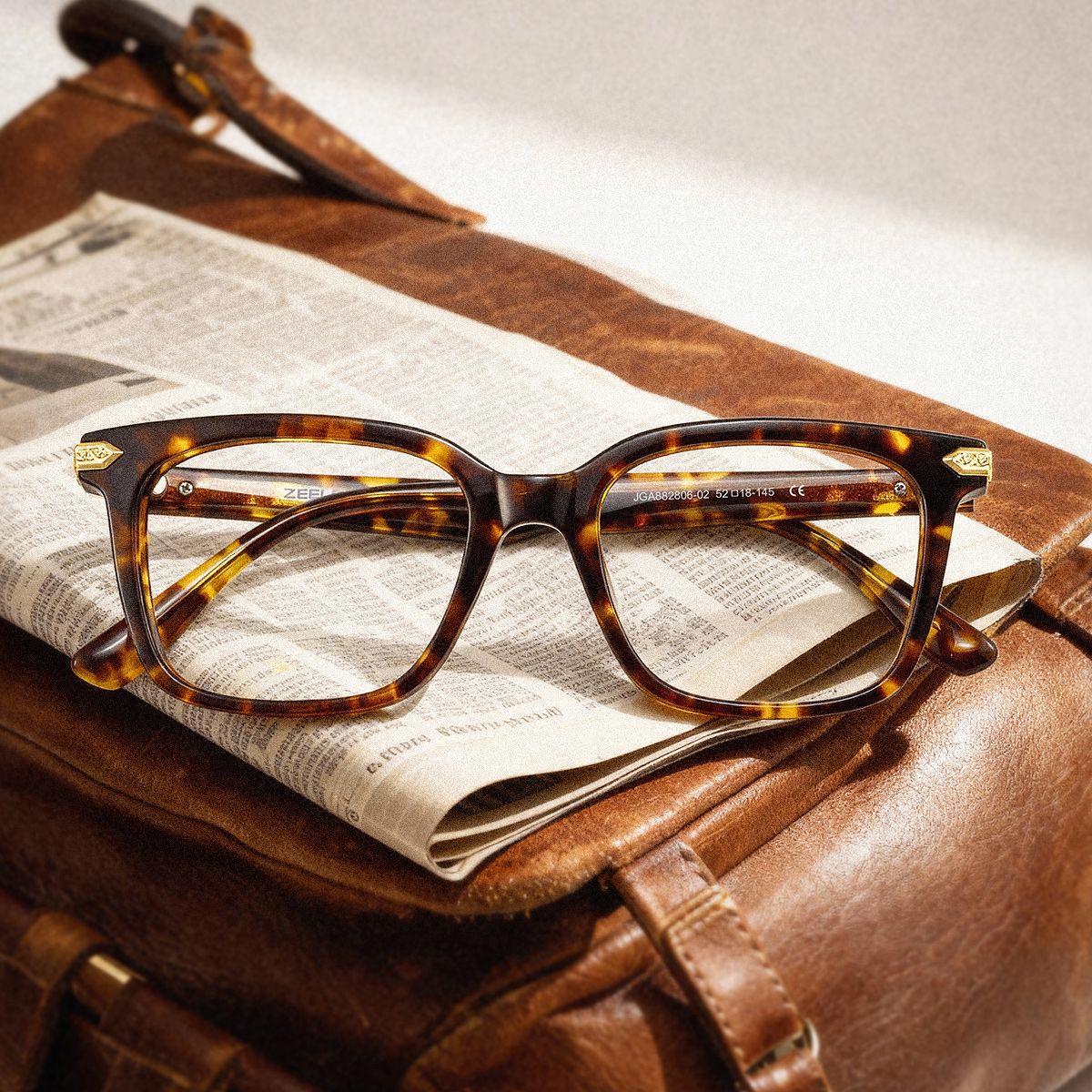 Thomas Tortoise Frame Glasses with Rectangle Frame Online | ZEELOOL0