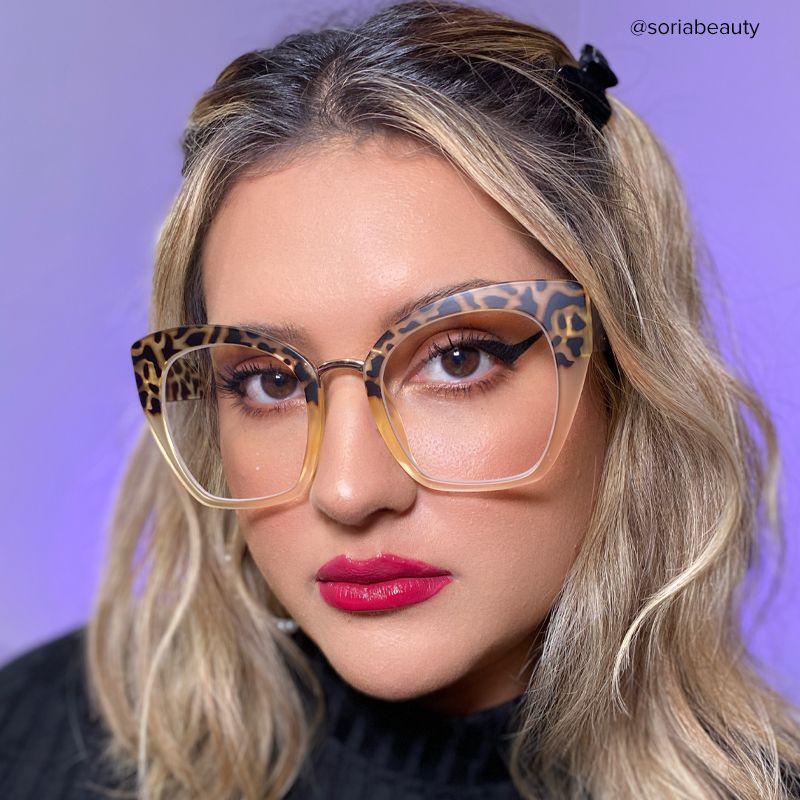 Denis Cat-eye Light Blonde Tortoise Frame Glasses10