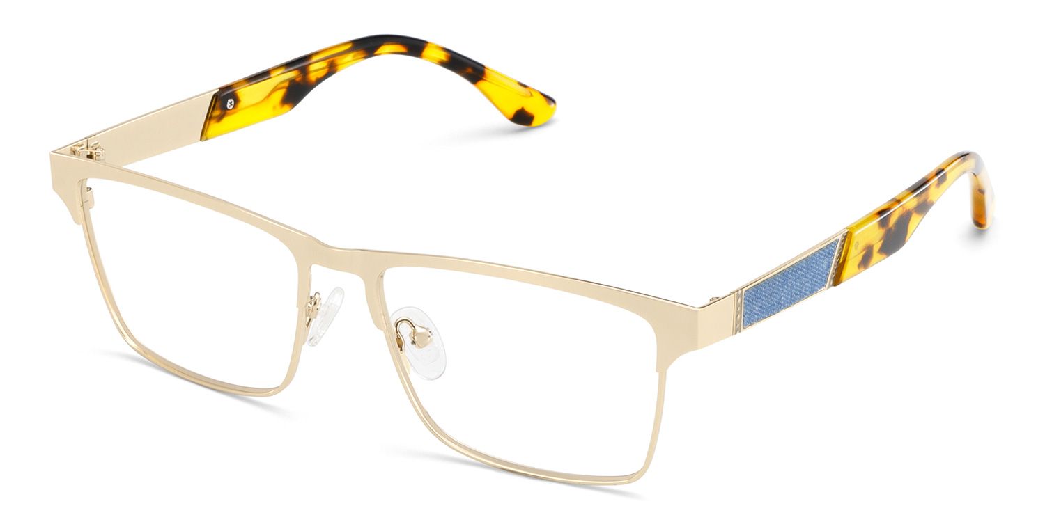 Jasper Eyeglasses in Browline Gold Frame | ZEELOOL Canada3