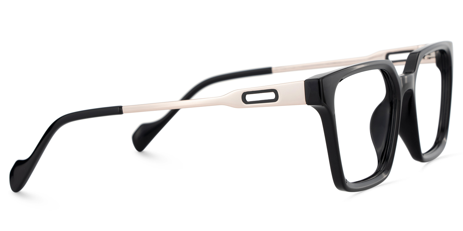 Mabel Eyeglasses in Square Black Frame | Zeelool4