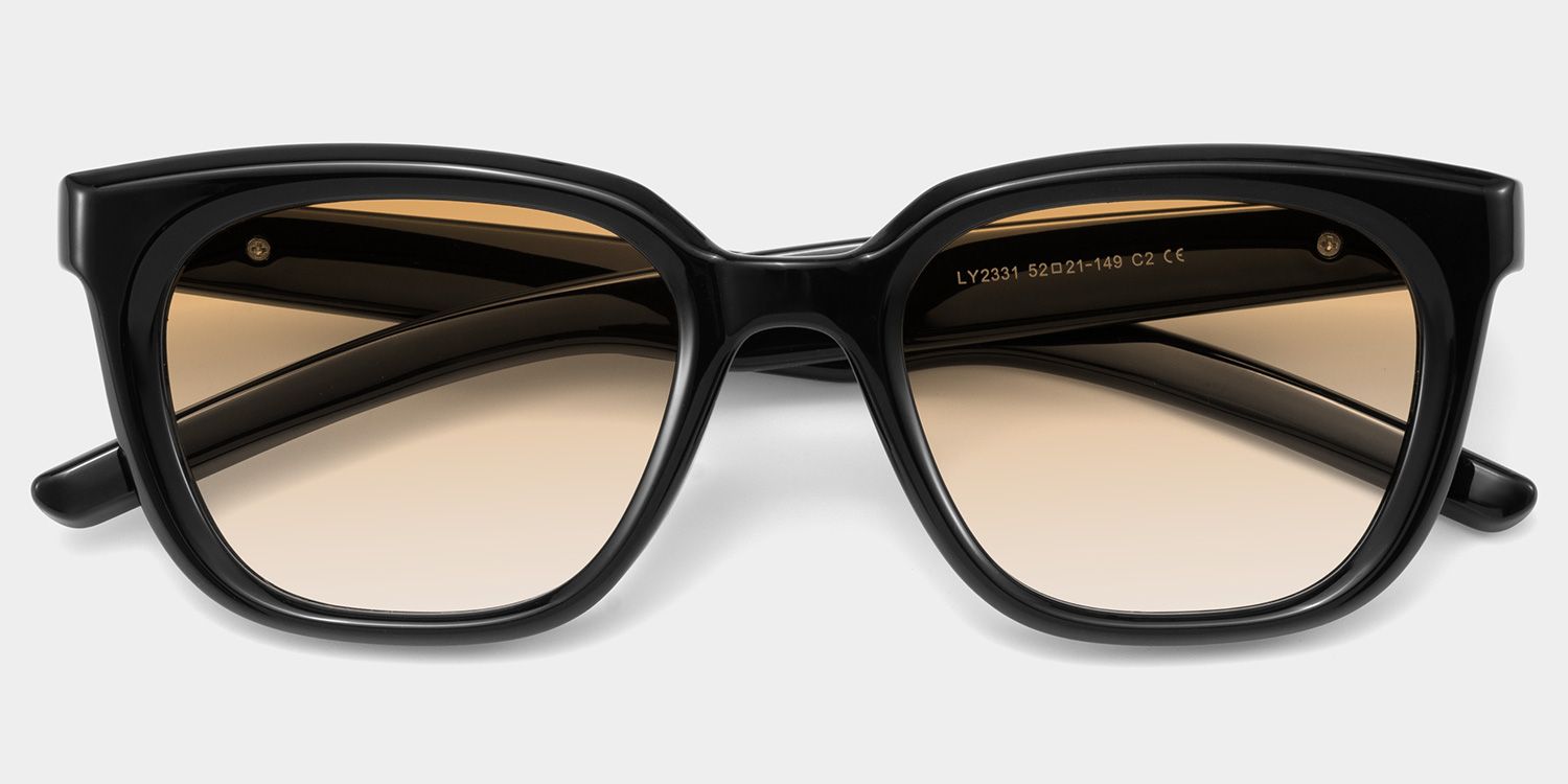 Lyric black Frame Polarized Sunglasses with rectangle Style Online | ZEELOOL Canada2