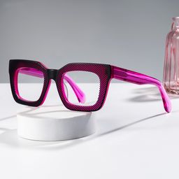 Keisa Square Purple Glasses0