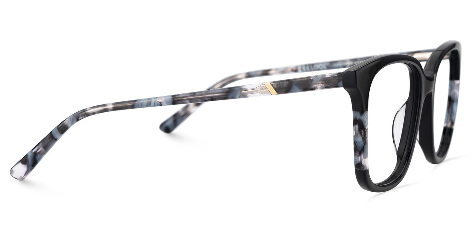 Finnley Acetate Black Frame Glasses with Square Shape | ZEELOOL Canada4