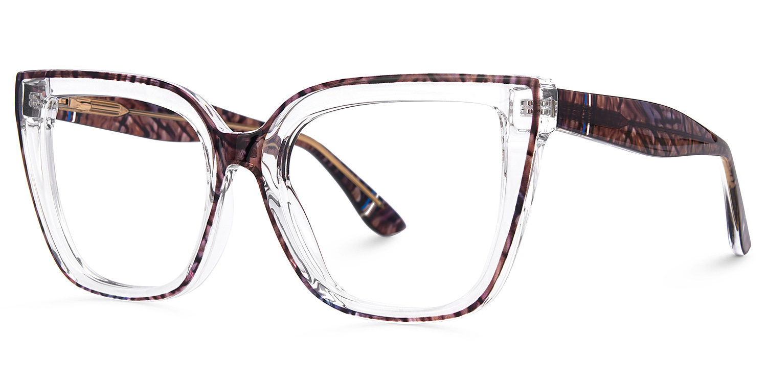 Mirta Brown Square Frame Glasses Online | ZEELOOL Canada1