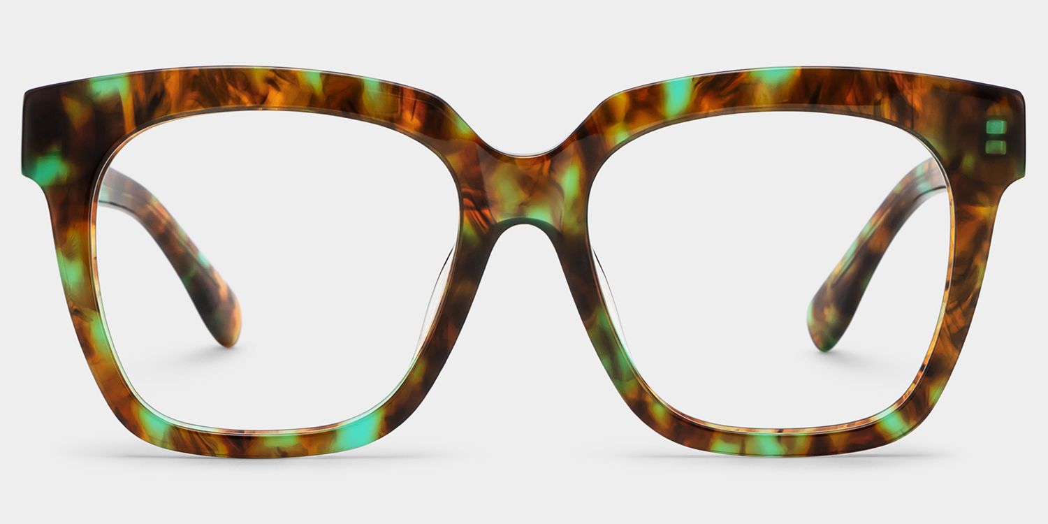 Xion Green-Tortoise Square Frames Glasses | ZEELOOL Canada0