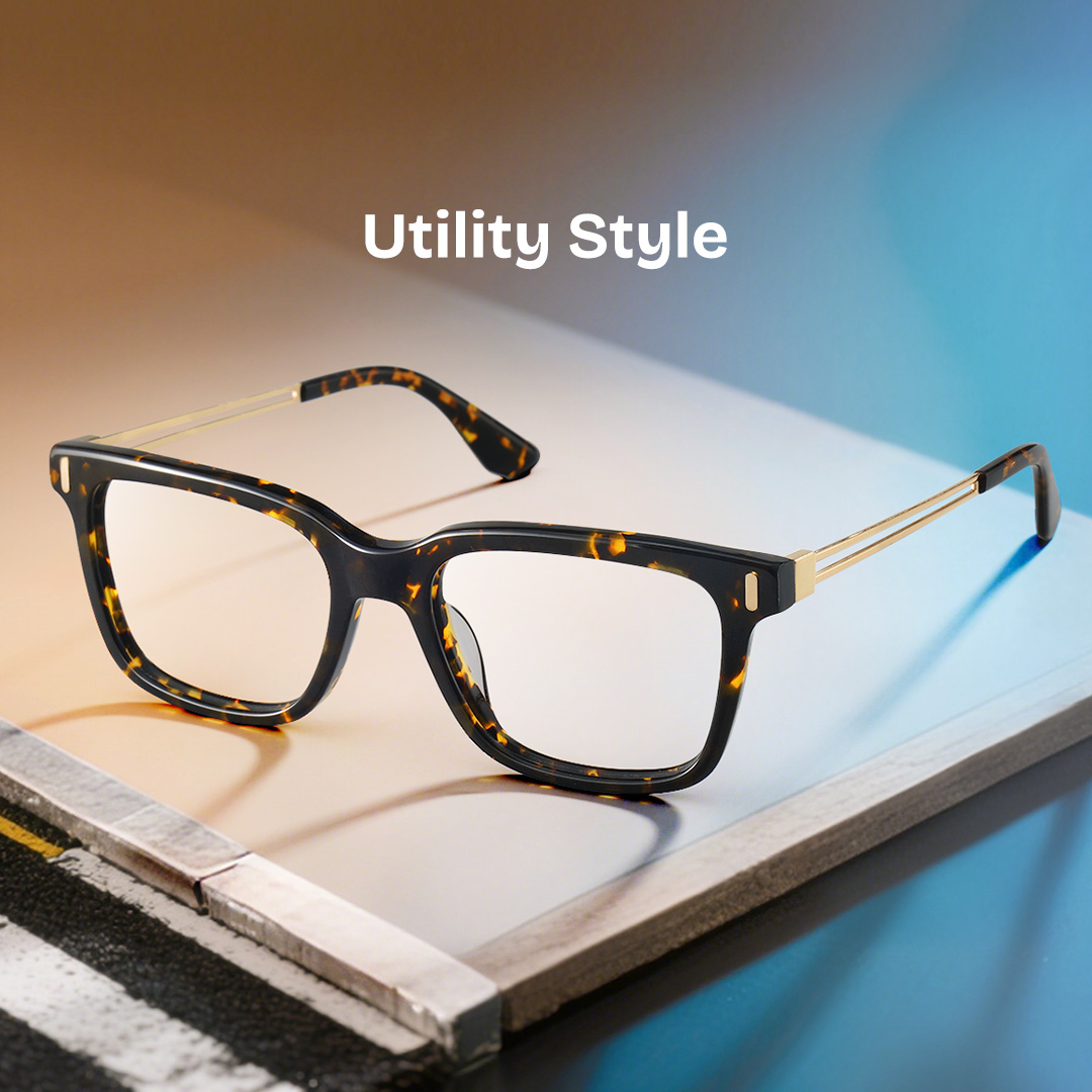 Axel Tortoise Frame Glasses with Rectangle Frame Online | ZEELOOL Canada1