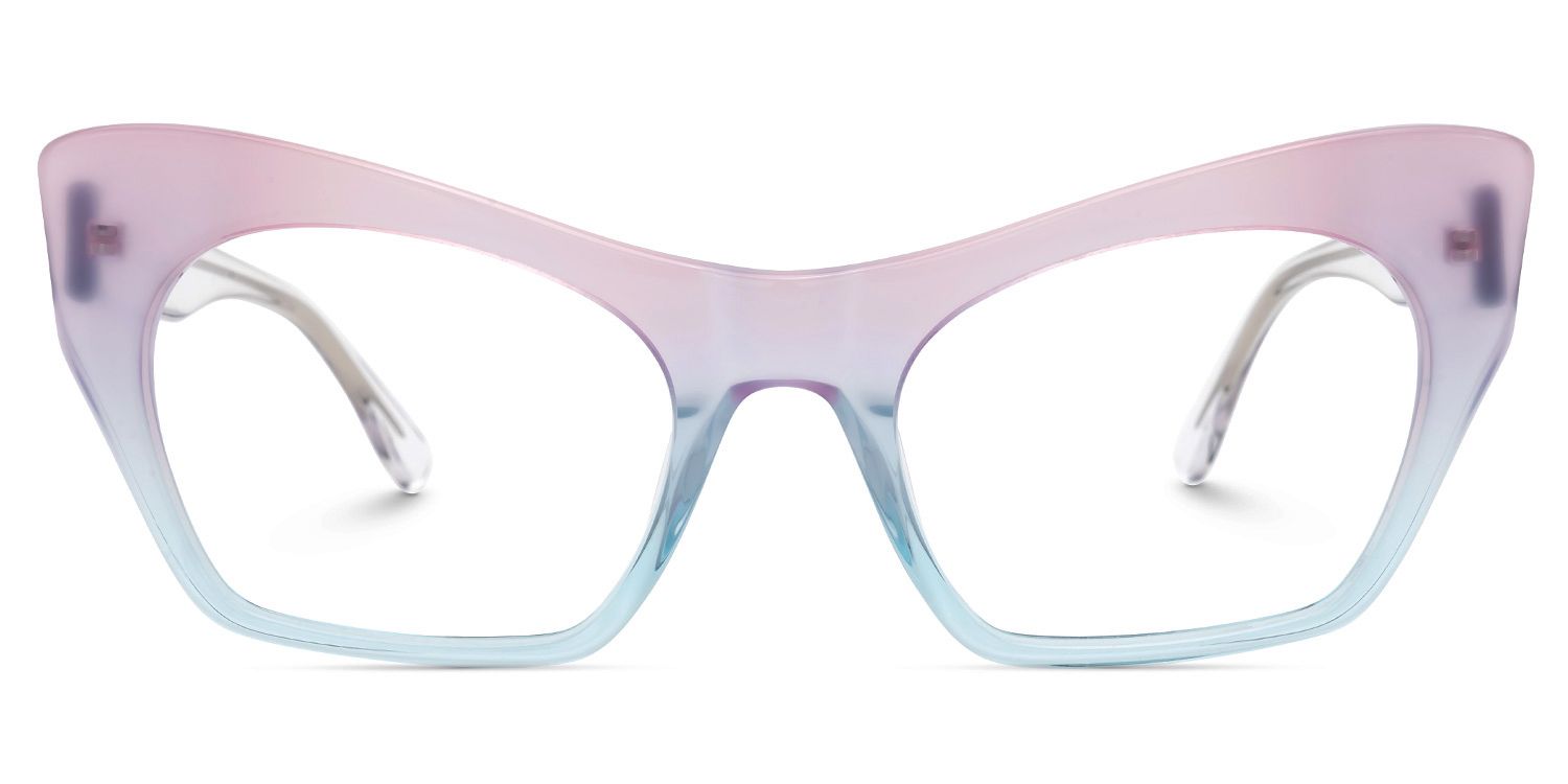Cateye Tahirah Two-Tone Glasses deals -Zeelool Glasses0