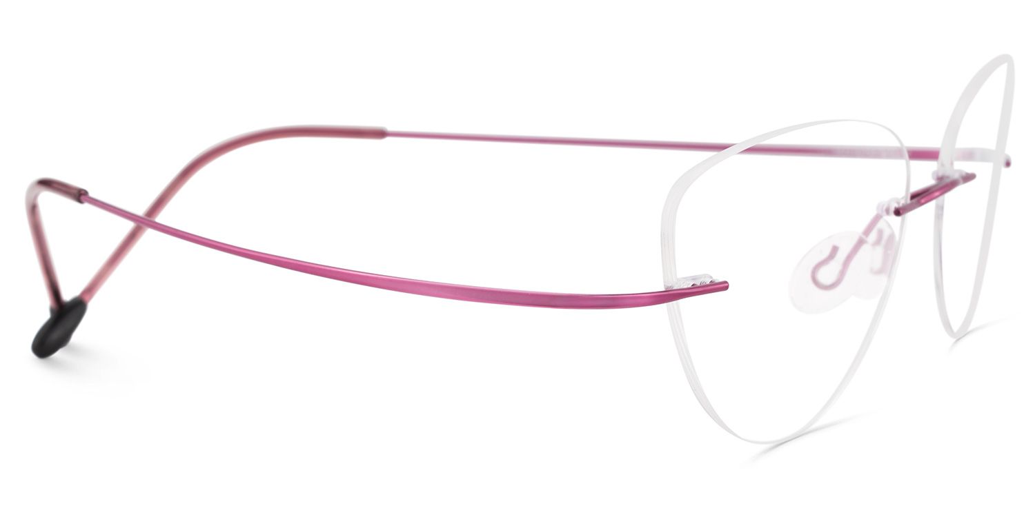 Evelyn Cat Eye Pink Glasses | ZEELOOL Canada3