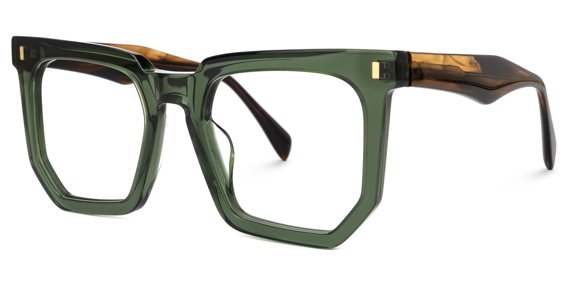 Destiny Square Green Glasses1