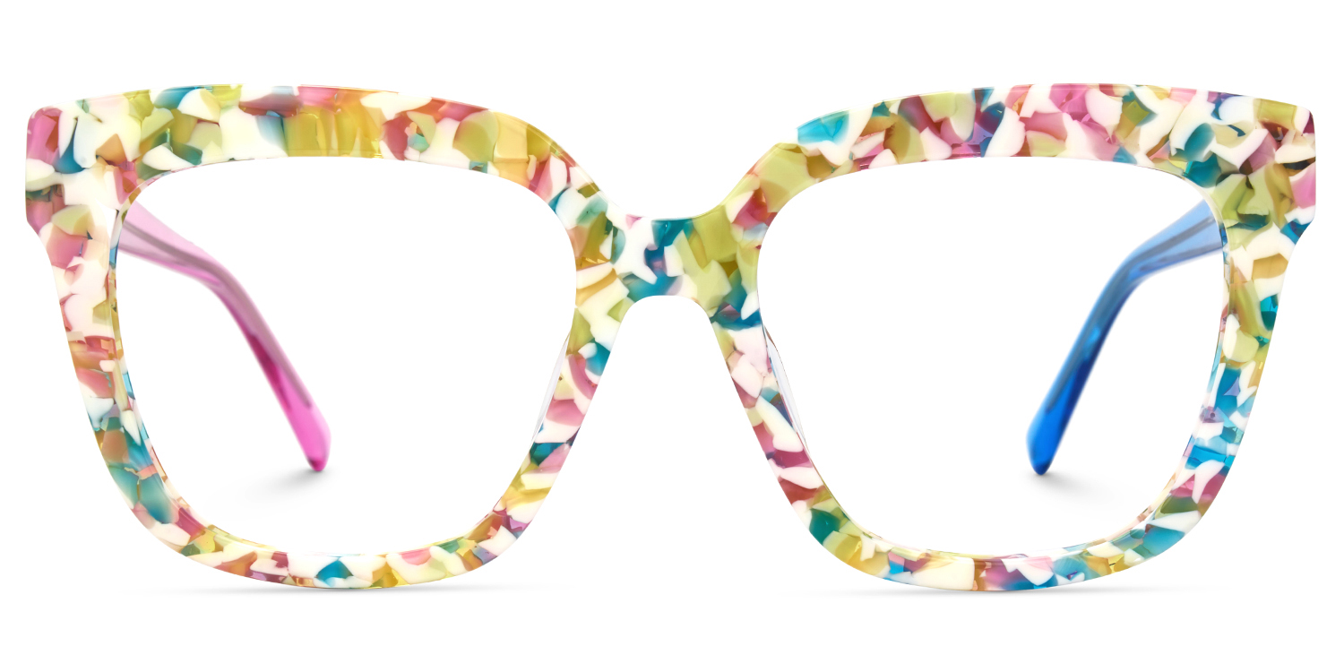 Nina Square Mottled Glasses1