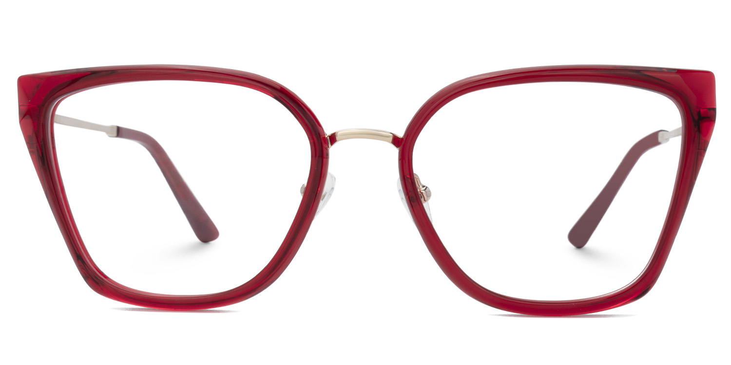 Martine Square Red Glasses | ZEELOOL Canada0