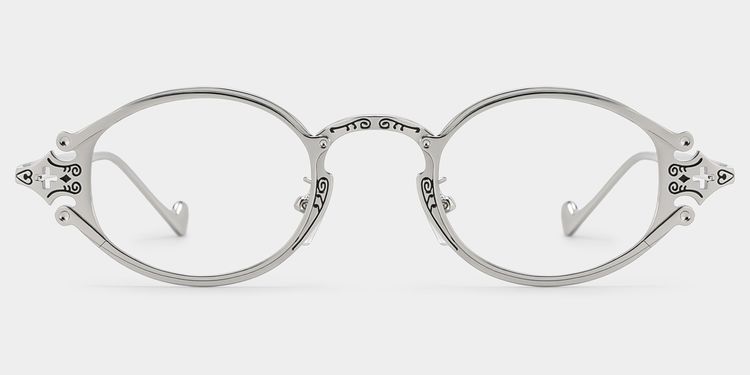 Serena Oval Silver Glasses