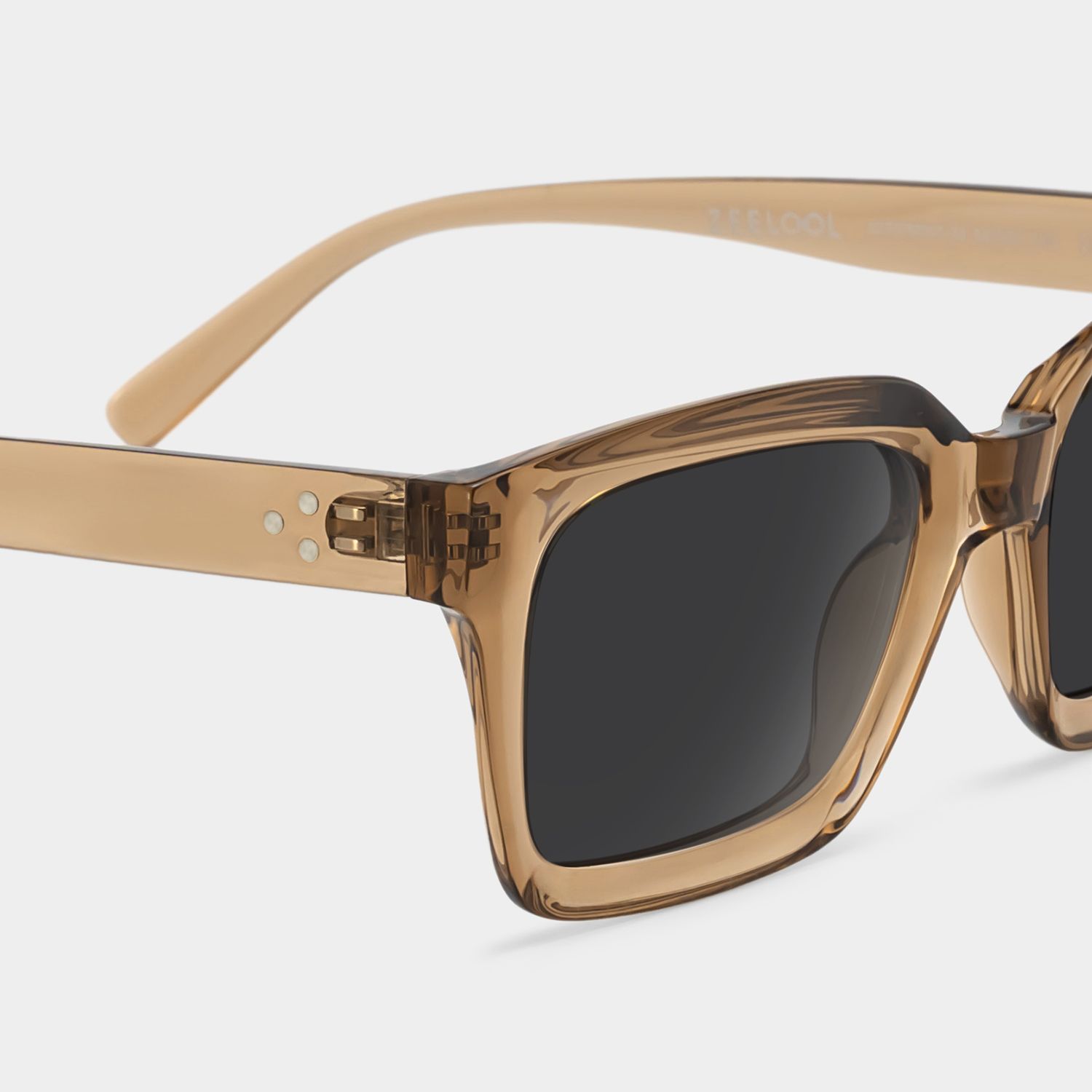 Grover Rectangle Sunglasses and Beige Color Frames4