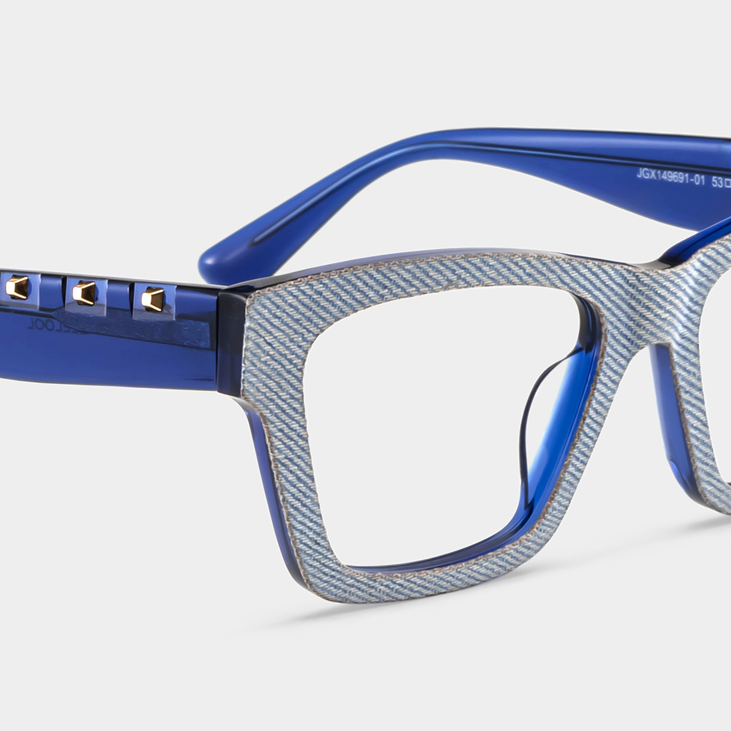 Cecilia Blue Frame Glasses with Rectangle Frame Online | ZEELOOL Canada5