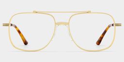 Poppy Gold Aviator Glasses0
