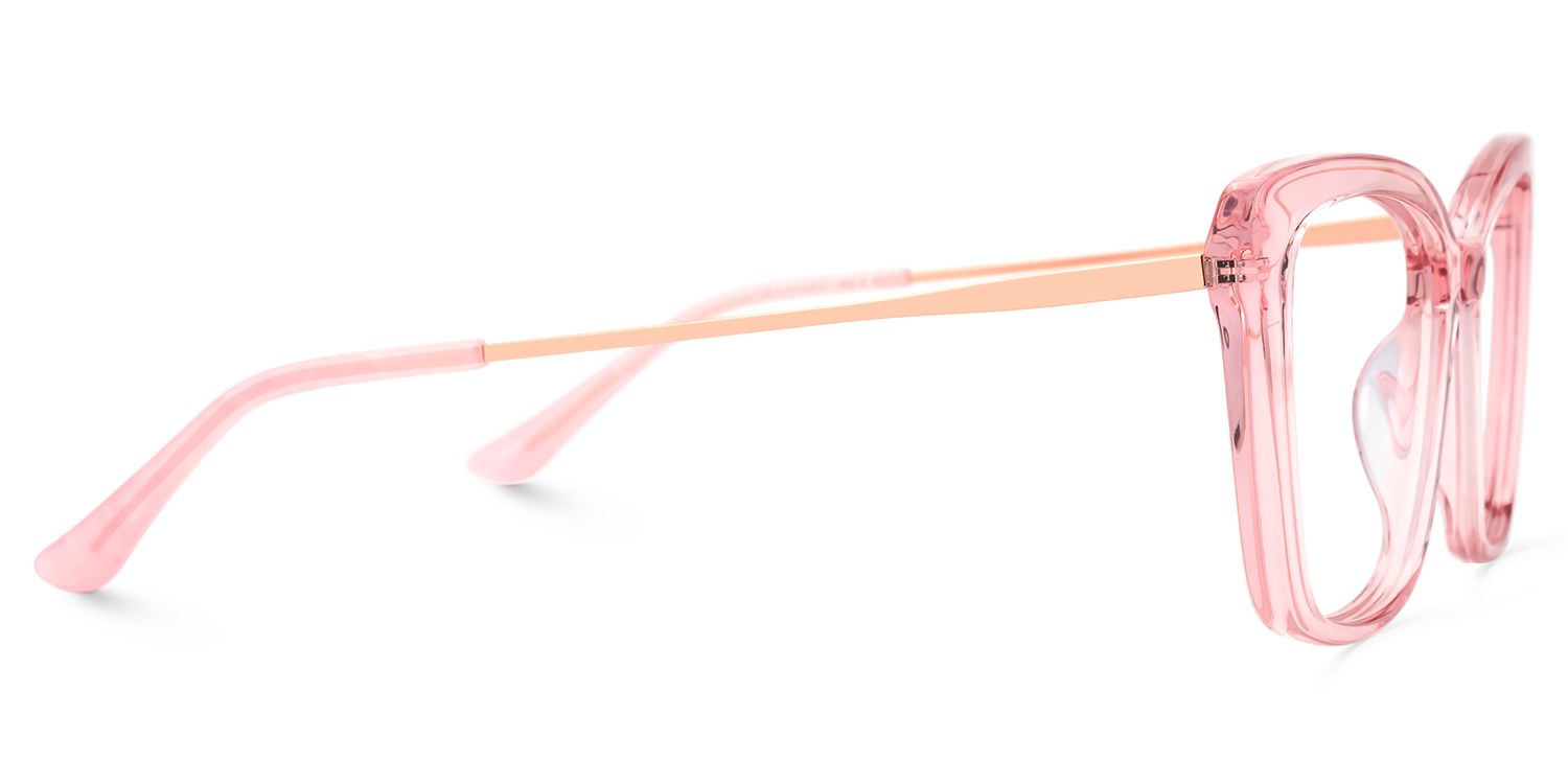 Sheyla Cat Eye Transparent Pink Frame Glasses For Women | ZEELOOL Canada3