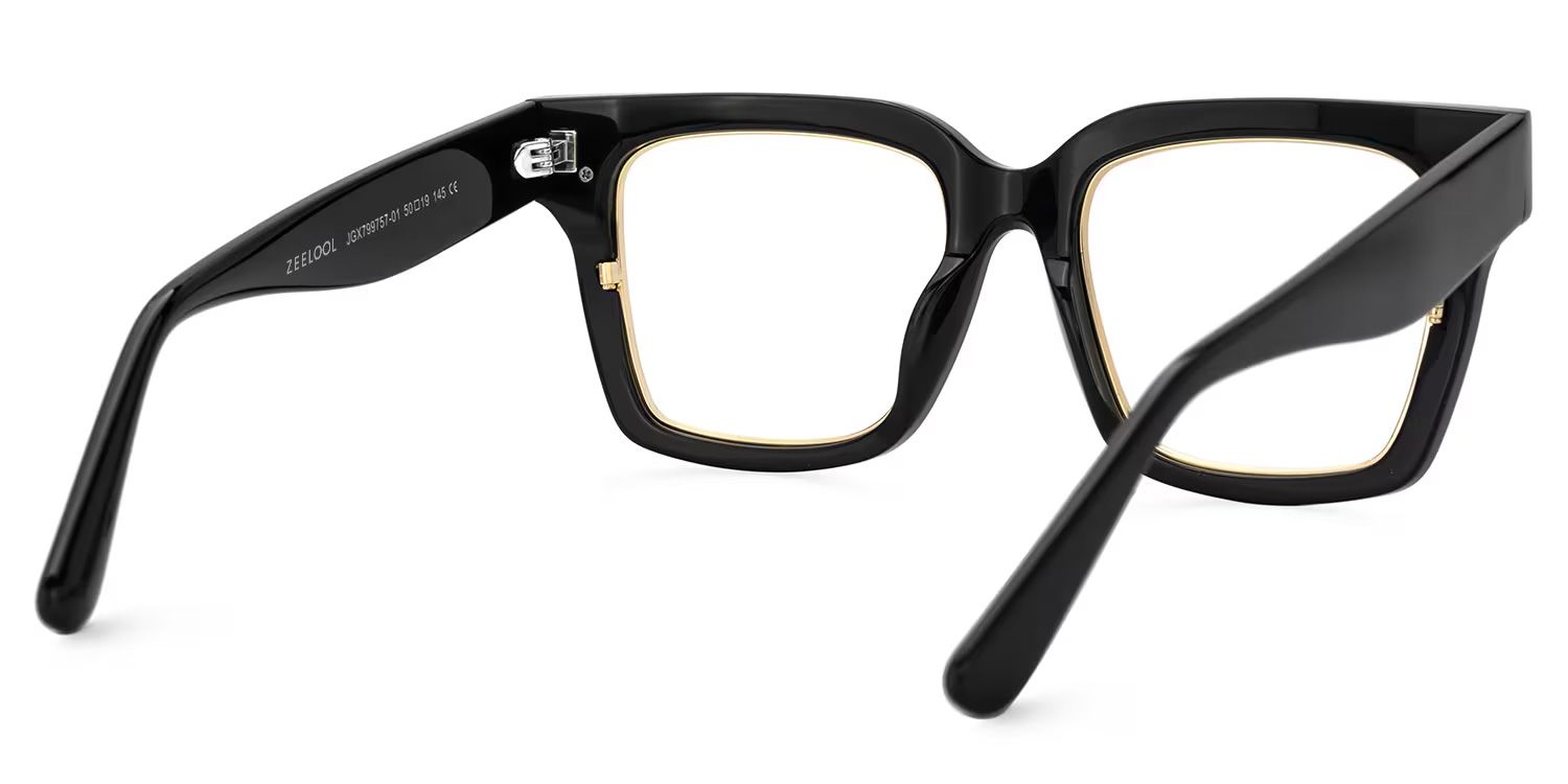 Taylor Square Black Color Frame Glasses for females | ZEELOOL Canada3