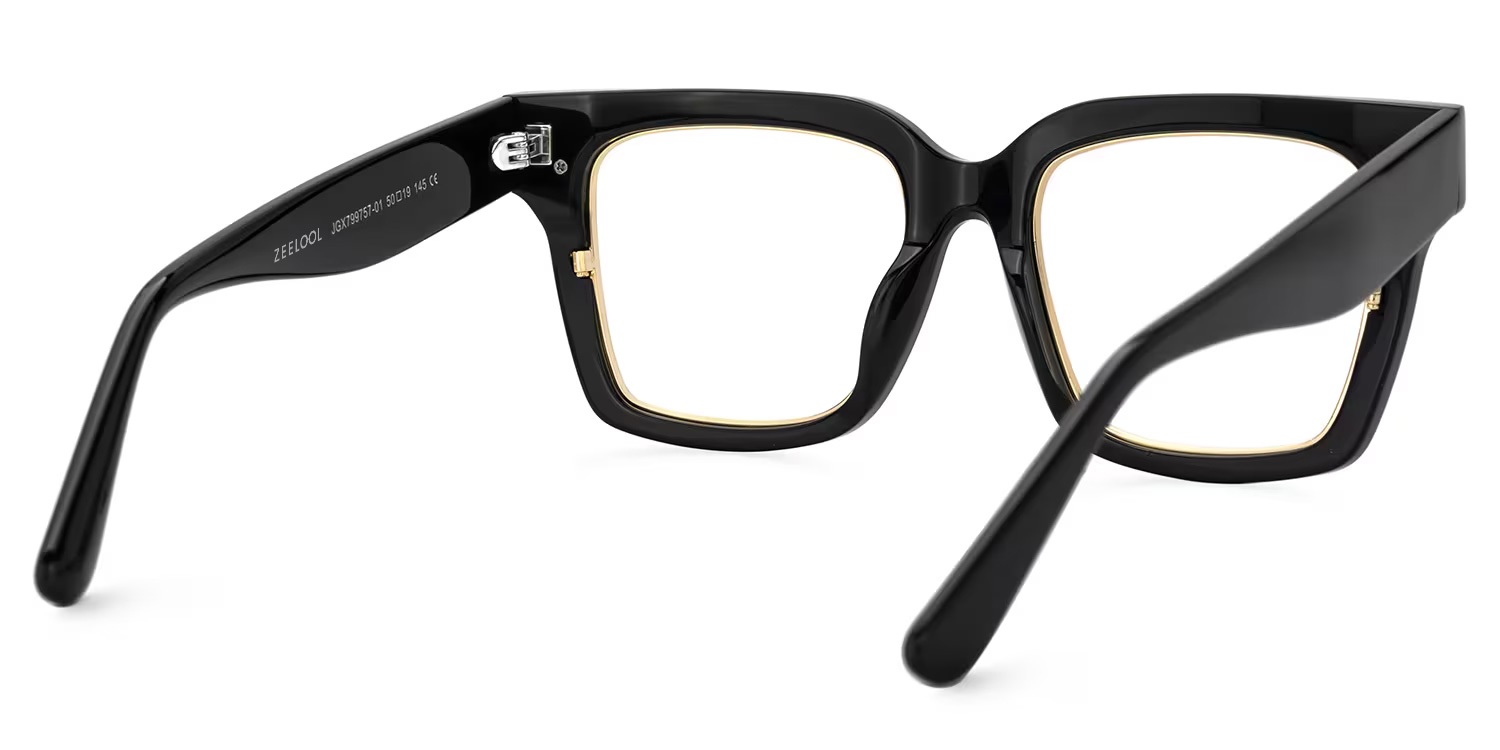 Taylor Square Black Color Frame Glasses for females | ZEELOOL Canada3