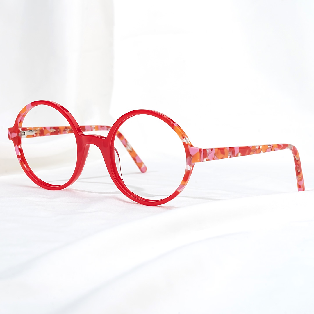 Wynn Round Red Glasses4