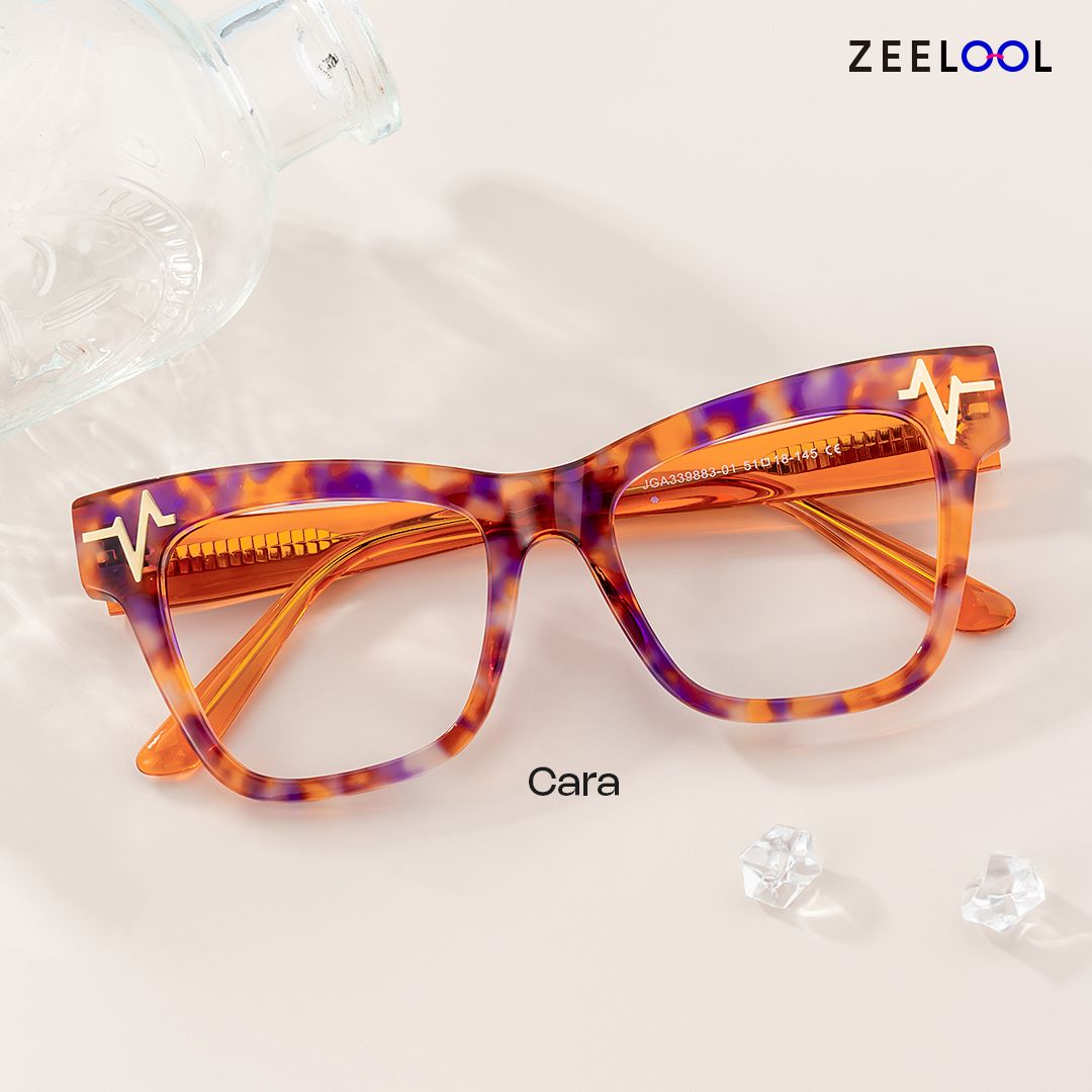 Cara Butterfly Orange Eye Glasses for Women | ZEELOOL Canada4