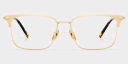 Maxwell Browline Gold Glasses0