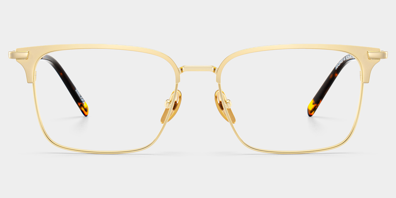 Maxwell Browline Gold Glasses
