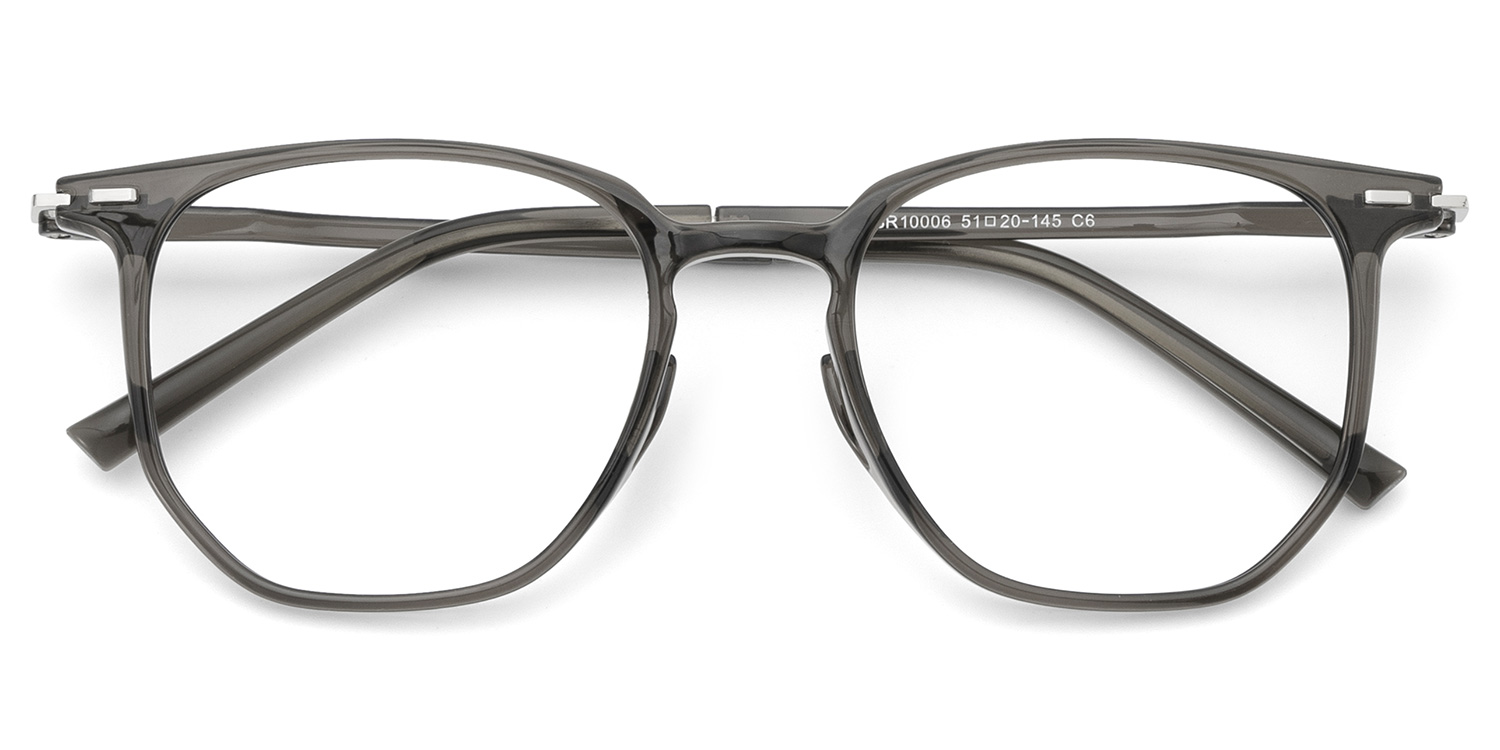 Geometric Gray Eyeglasses- Isla TR90 Frame Glasses1