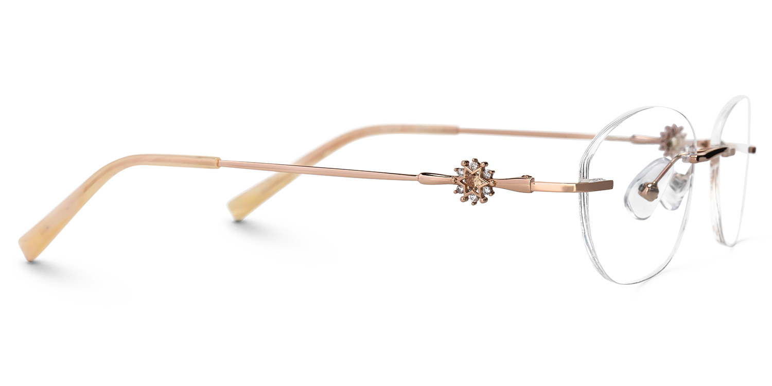 Keyla Oval Rose-Gold Glasses2