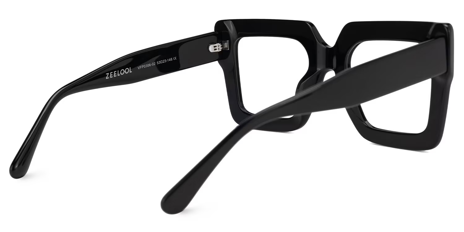 Brandon Square Black Frames and Prescription Glasses3