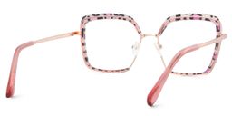 Cordaro Pink Leopard Square Glasses4