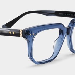 Michael Square Blue Glasses5