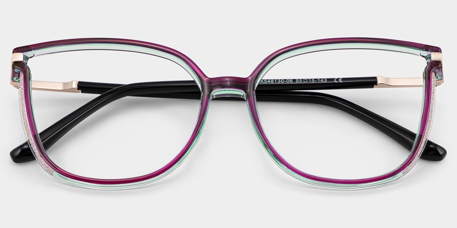 Rodz Square Purple Frame Glasses | Zeelool2