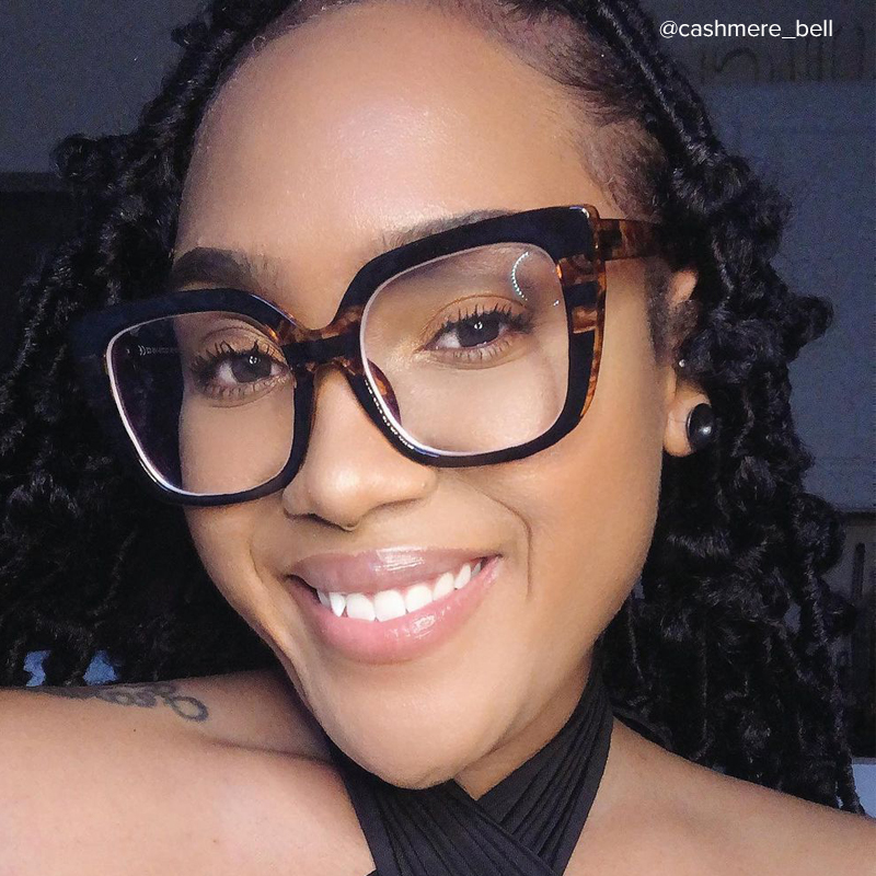 Brenda Square Tortoise Frame Glasses | ZEELOOL Canada7