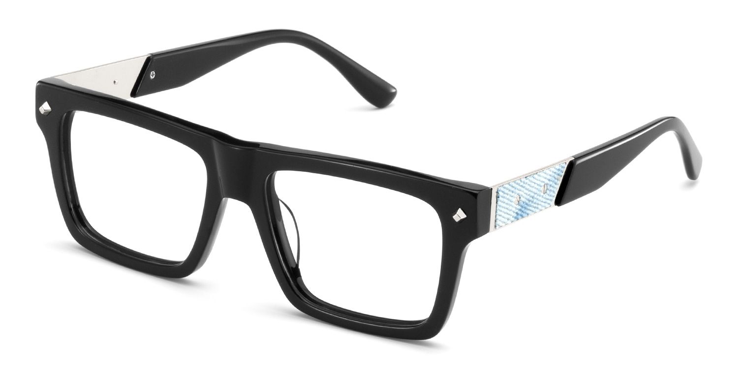 Trent Eyeglasses in Rectangle Black Frame | ZEELOOL Canada3