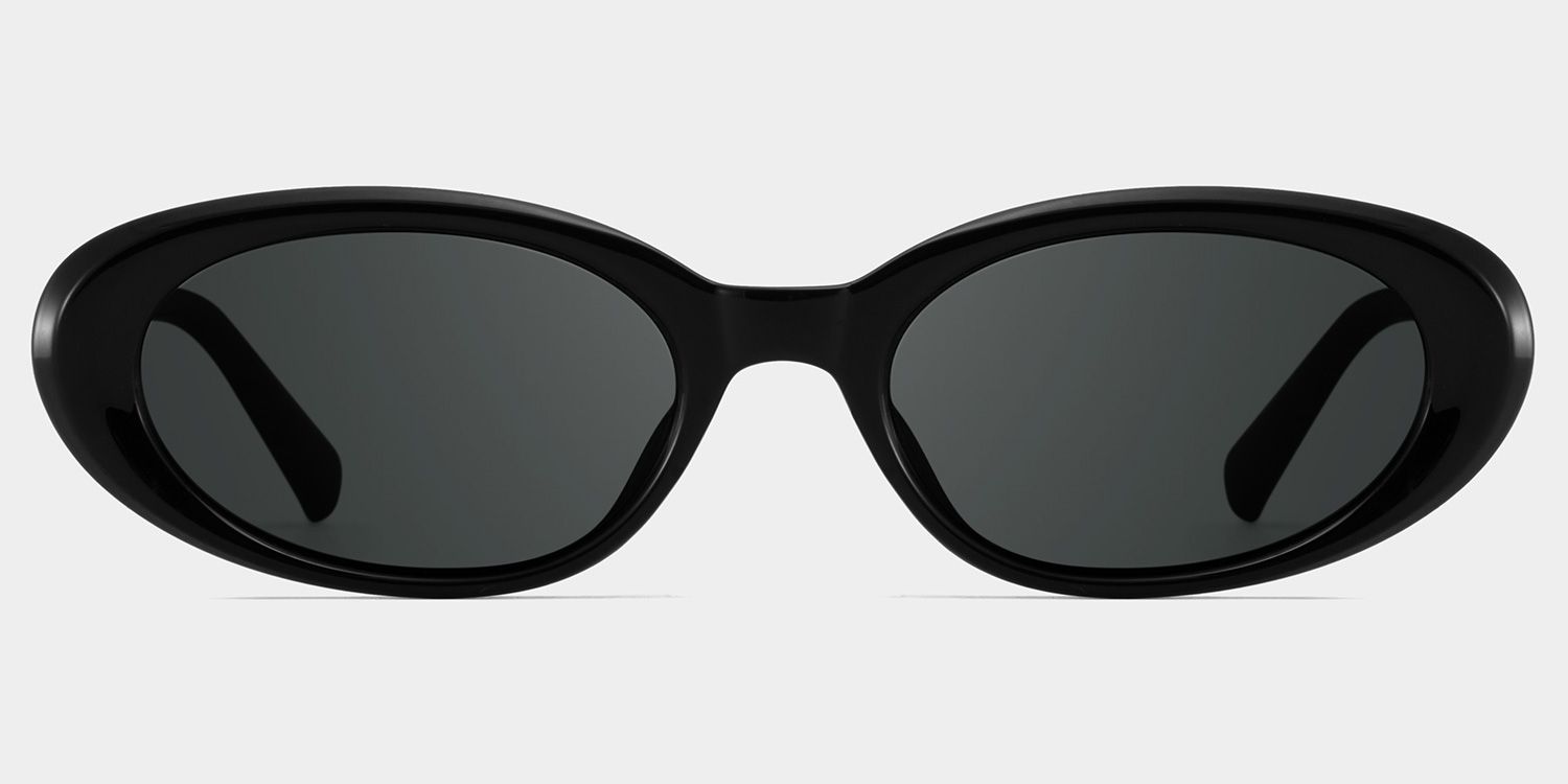 Zion black Frame Polarized Sunglasses with oval Style Online | ZEELOOL Canada1