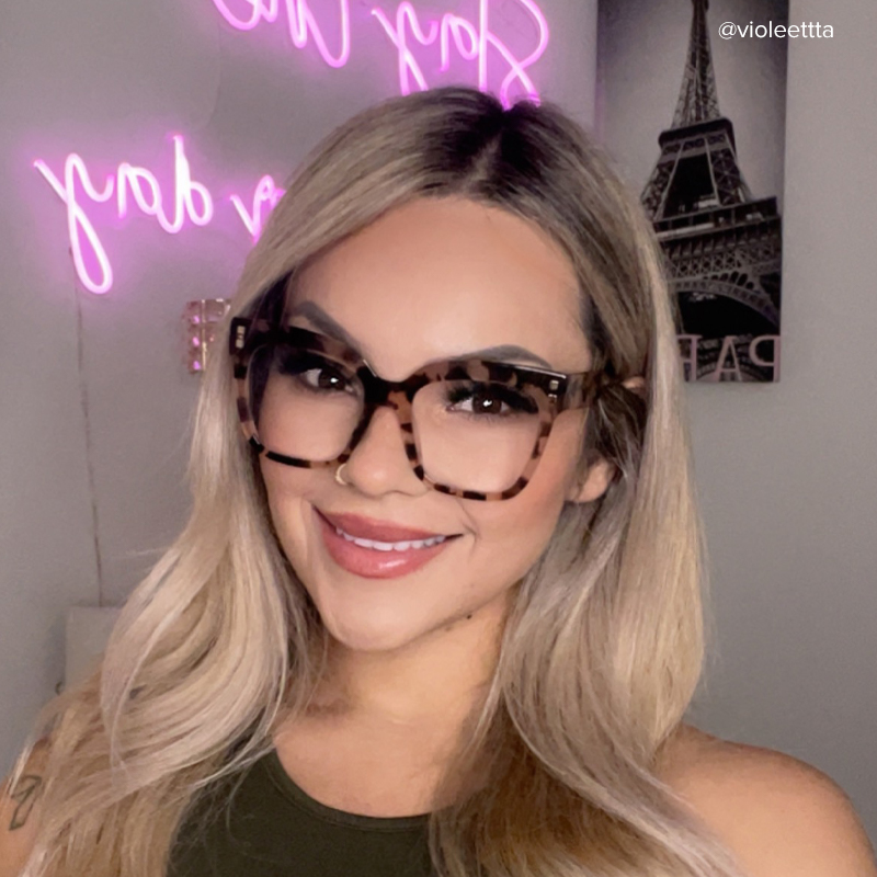 Minguela Square Cheetah Print Tortoise Glasses | Zeelool7