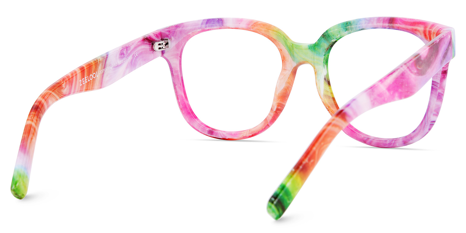 Multicolor Square Frame Glasses - Harrell on Sale | ZEELOOL Canada4
