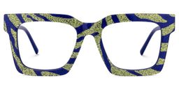 Shavorn Square Blue Glasses0