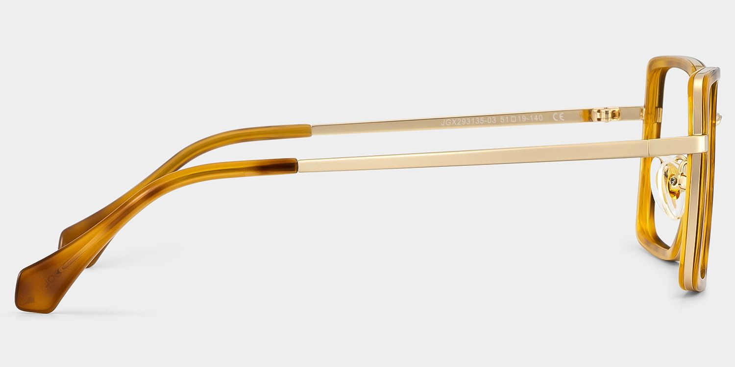 Shane Amber Frame Glasses with Square Frame Online | ZEELOOL4