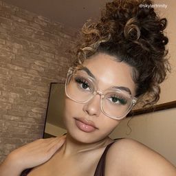 Ebony Square Clear Glasses8