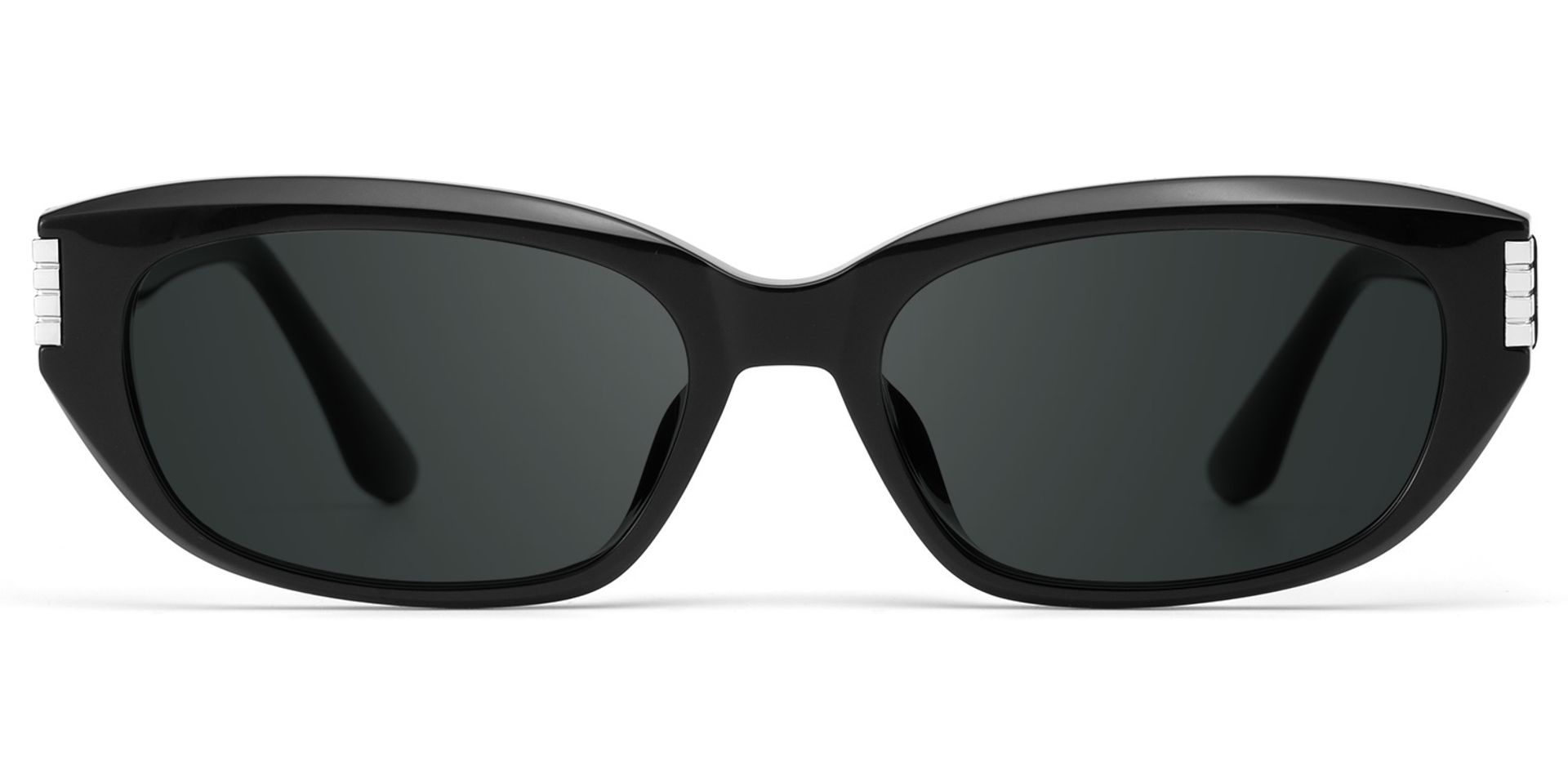 Riviera Black Geometric Sunglasses in TR90 Material0