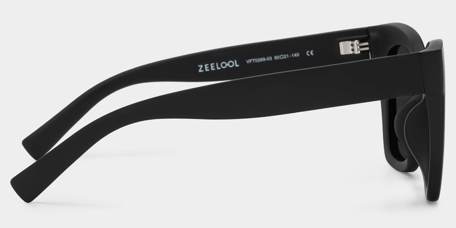Malcolm Black Sunglasses with Square Frames | ZEELOOL Canada3