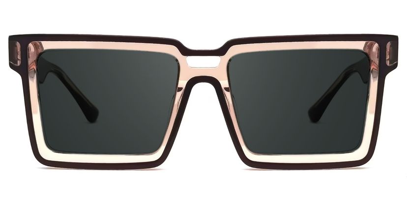 Milian Brown Square Sunglasses
