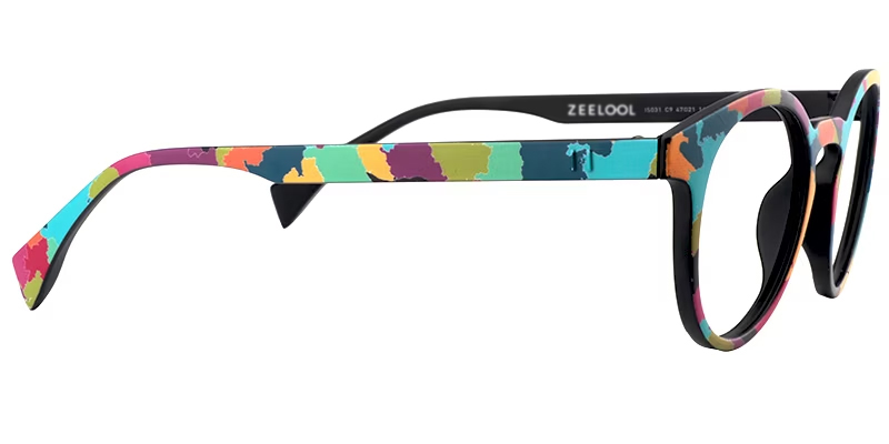 Street-Artist Round Colorful Funky Frame Glasses | ZEELOOL Canada3
