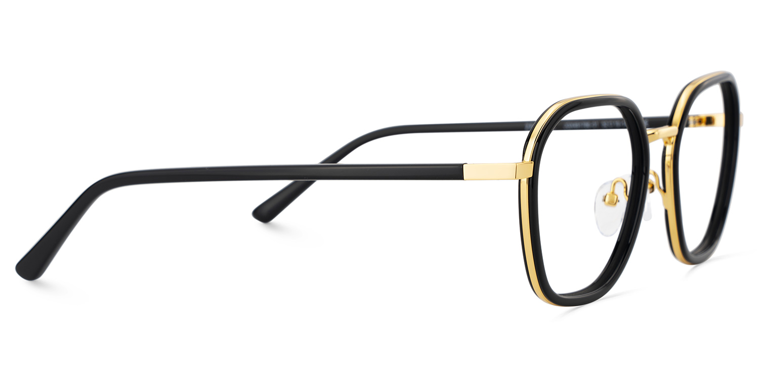 Mitchell Mixed Black Frame Glasses with Geometric Shape | ZEELOOL Canada4