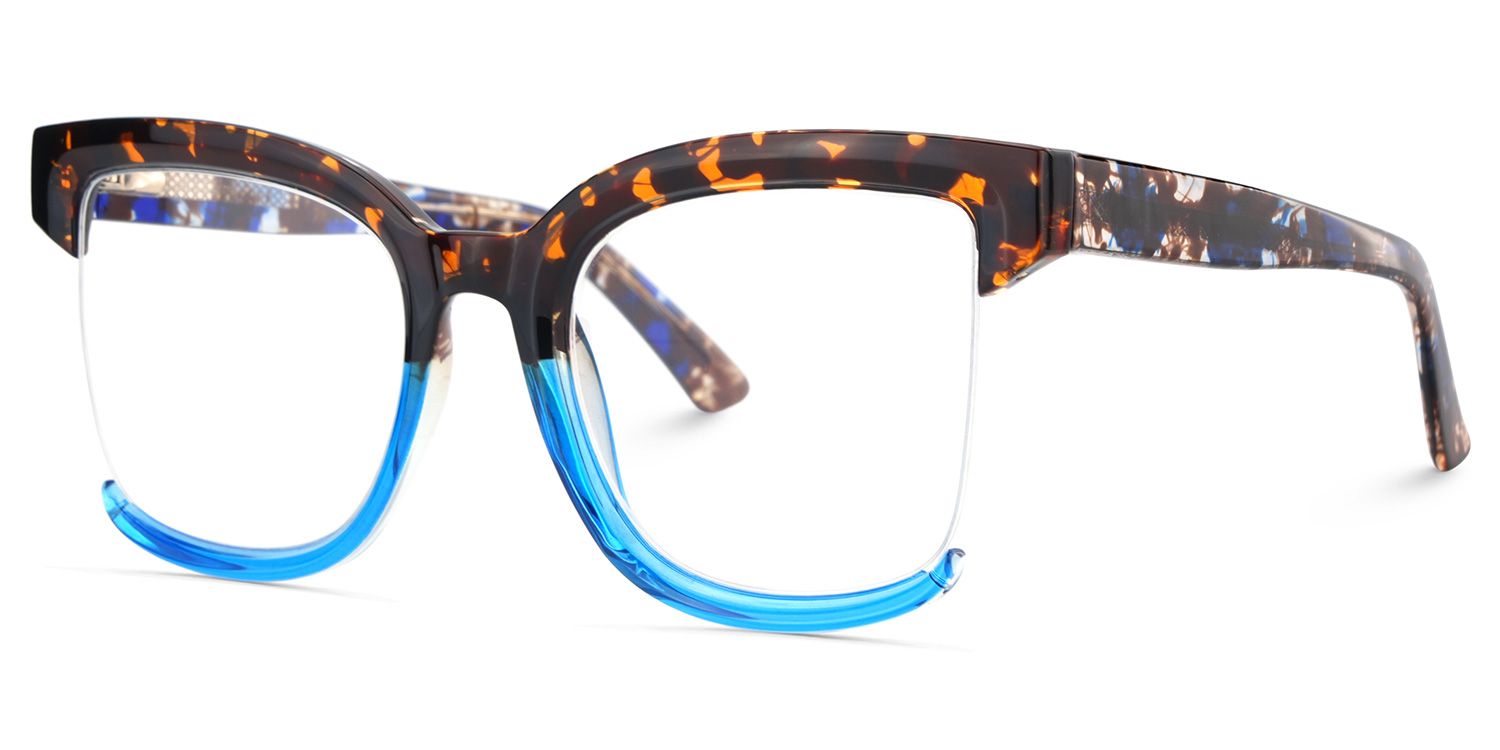 Cadogan Blue-tortoise Square Prescription Glasses | ZEELOOL Canada3