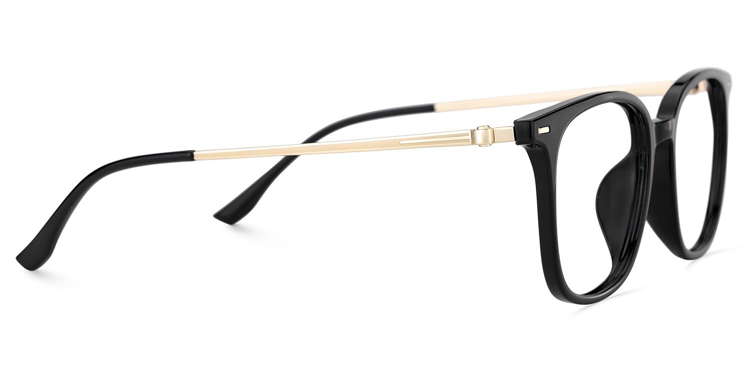 Cora Square Black Frame Eyeglasses for Woman| ZEELOOL Canada4