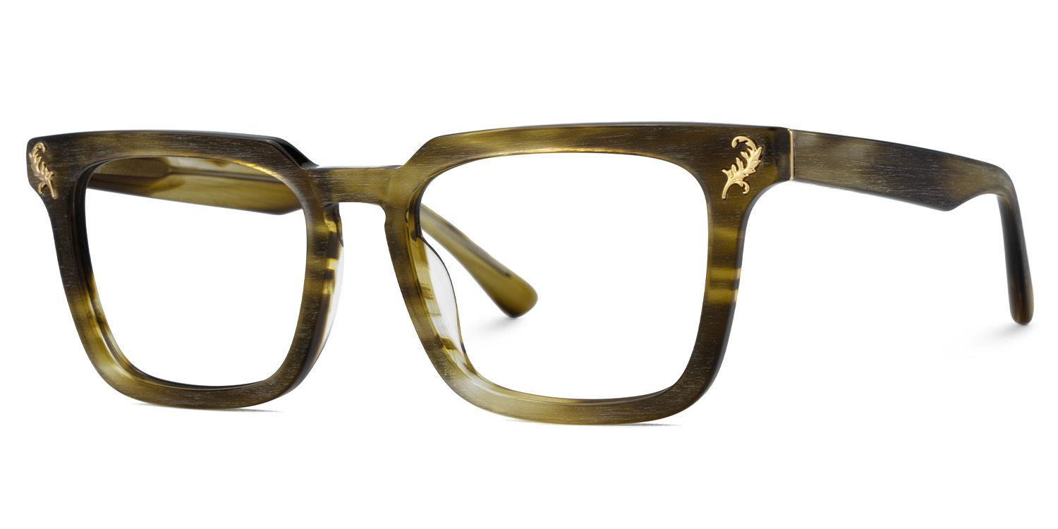 Men's Rectangular Eyeglasses Frames With Brown Color | ZEELOOL Canada3