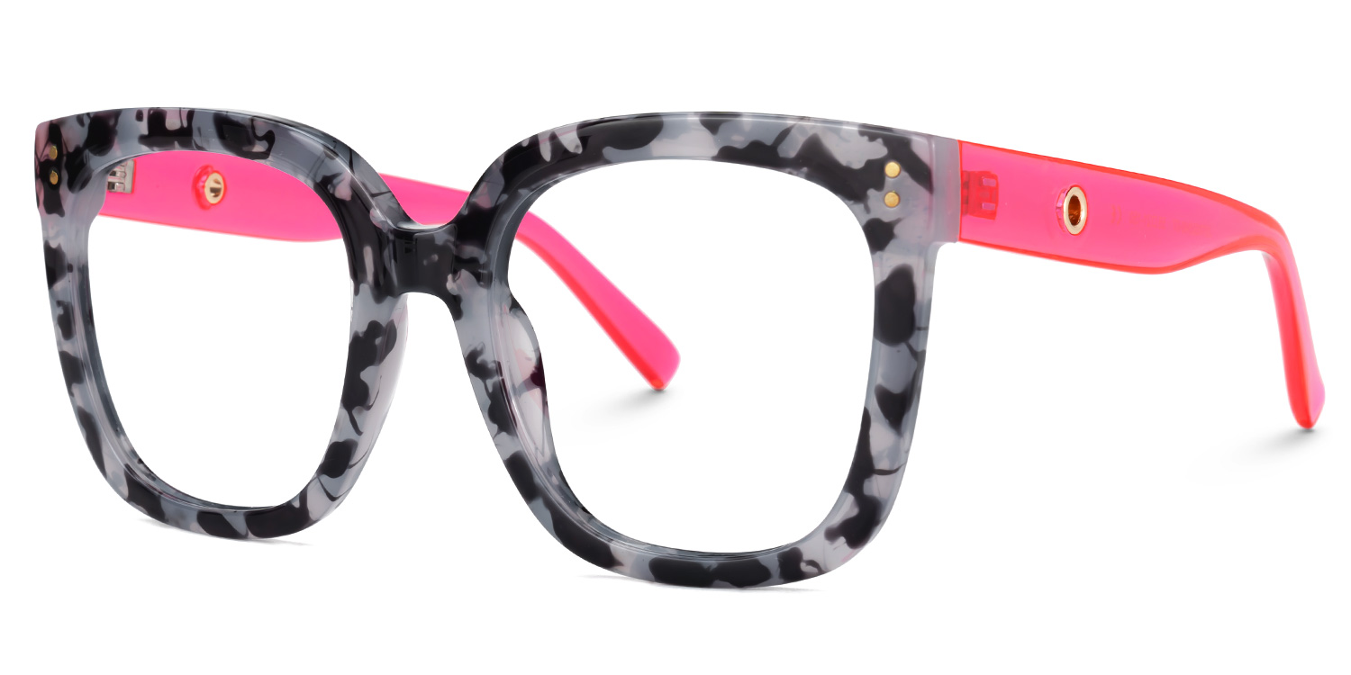 ZEELOOL Ebony Square Gray-Tortoise Glasses